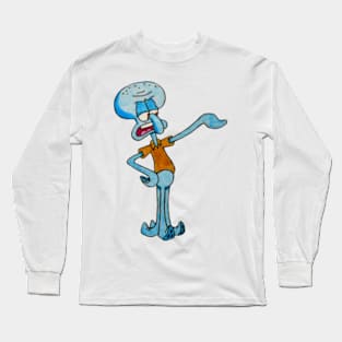 Grumpy Squidward Long Sleeve T-Shirt